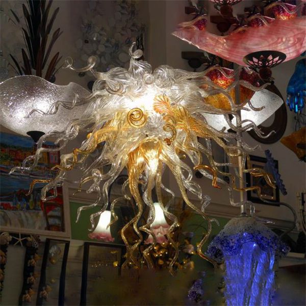 

contemporary custom made led lamps pendant lights 100% hand blown murano crystal glass chandelier italian style living room home decoration