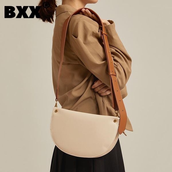 

evening bags [bxx] simple saddle quality pu leather crossbody for women 2021 designer shoulder bag trending luxury hu790