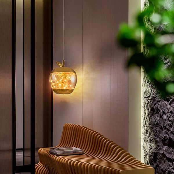 

pendant lamps modern simple starry living room balcony aisle bedroom bedside bar small apple chandeliers