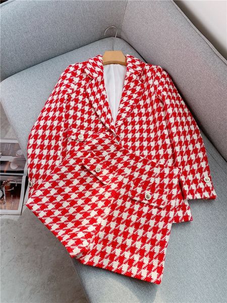 

22ss early spring new year thousand bird check woolen shorts, White
