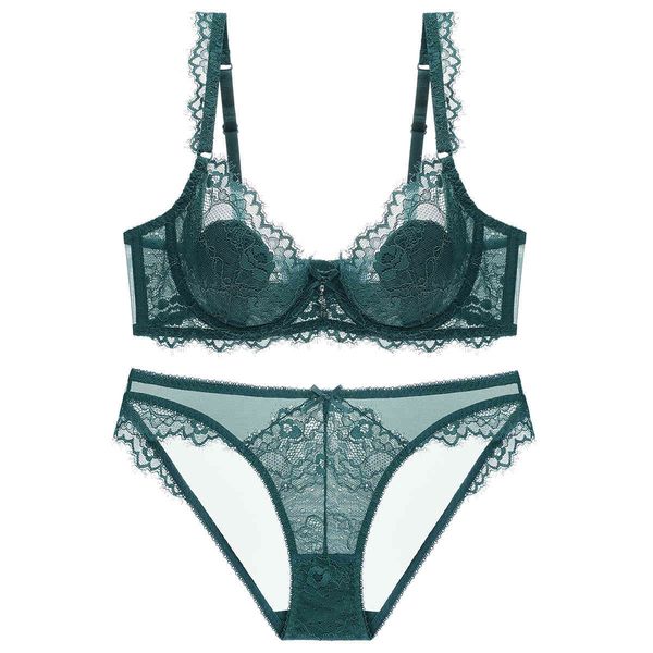 

bra set ultra thin and breathable comfortable non dew point summer large size suit women's underwear, Red;black