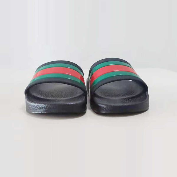 

slide sandals designer shoes luxury summer fashion wide flat slipper men and women sandal flip flops us6-us11 with dust bag zlh, Black