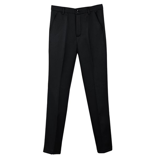 

women's pants & capris plus size 4xl high waist straight women fashion black office wear pockets female trousers pantalones mujer, Black;white