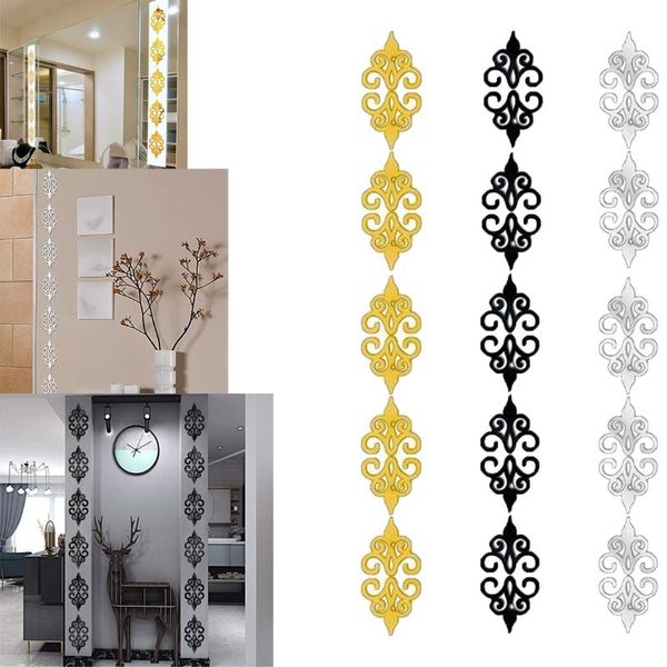 

wall stickers 10pcs/set 3d mirror sticker acrylic home decor diy removable living-room decal art tile