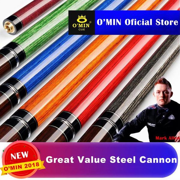 

o'min punch cue 2-piece kit 14mm tip hand-made stick billiard professional 140cm cues
