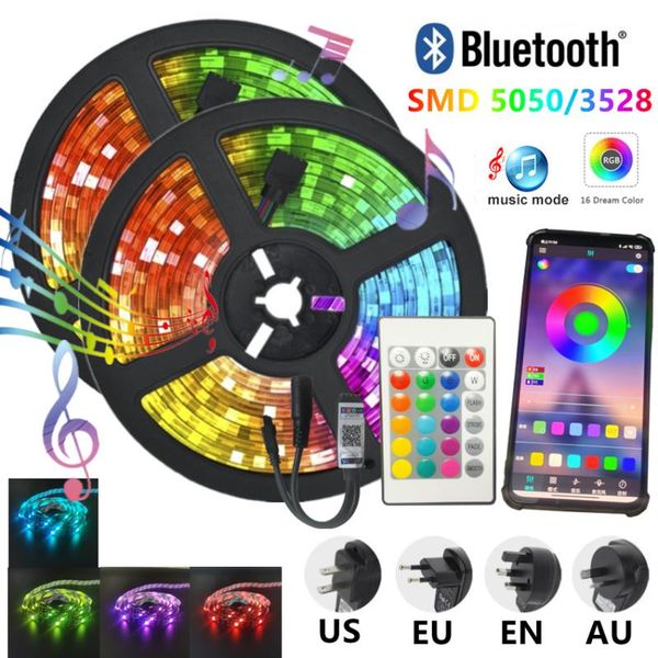 

strips bluetooth led strip lights 20m rgb smd flexible ribbon waterproof light 5m 10m tape diode dc 12v control loghts