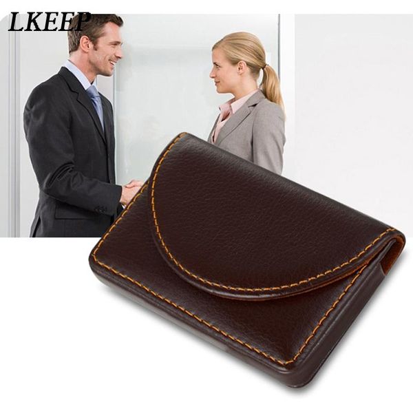 

card holders black business holder men's leather creative case ladies fashion gifts vintage mini purse, Brown;gray
