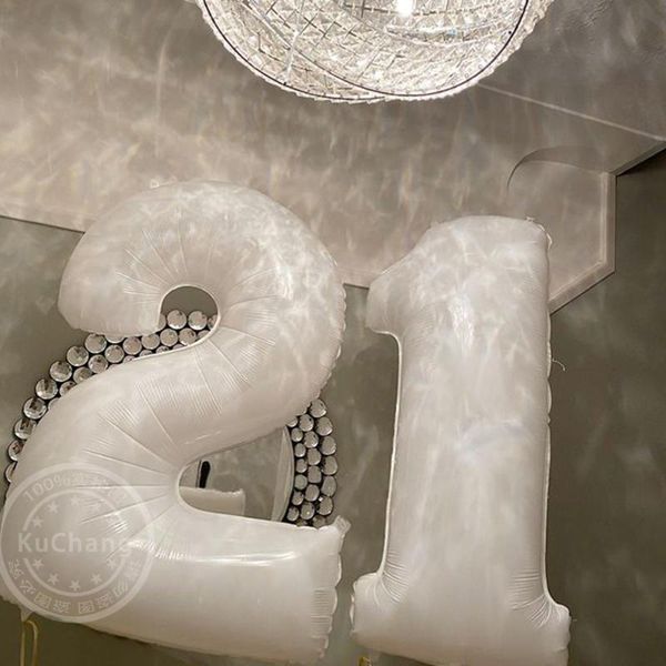 

party decoration 1pc 30 inch white 0-9 number aluminum foil balloon helium wedding anniversary birthday decor baby shower supplies