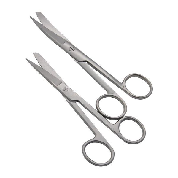 

hair scissors stainless steel sharp point round head curved pointed straight