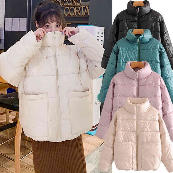 

Women's winter jacket cotton quilted parka hoodie 4-colour coat, Black