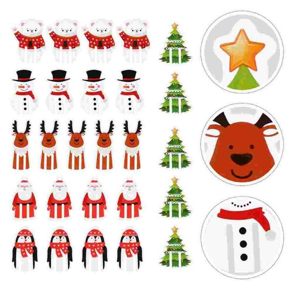 

greeting cards 24pcs xmas elements design cartoon paper christmas craft adornments