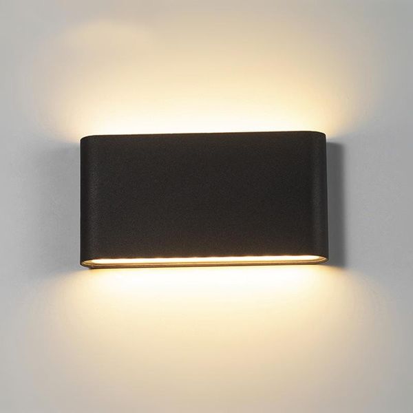 

led wall light outdoor waterproof ip65 aluminum up and down lamp for garden porch doorway