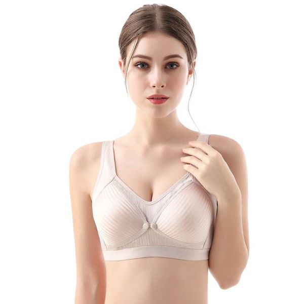 

wirenursing maternity bra cotton breastfeeding for pregnant women pregnancy breast sleep underwear intimates, White