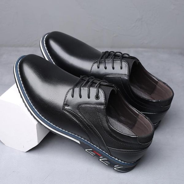 

dress shoes men oxford patent leather men's business zapatos de hombre vestir formal, Black