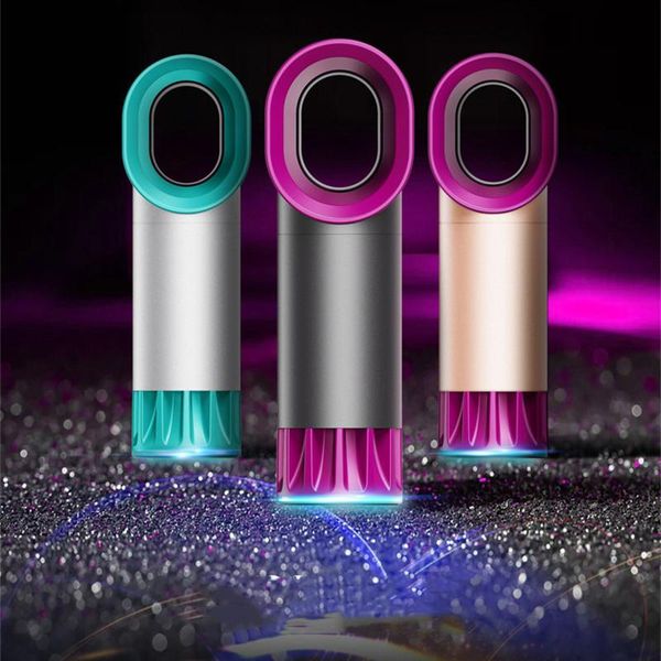 

electric fans bladeless fan portable cordless usb charging mini handheld cooler no leaf handy