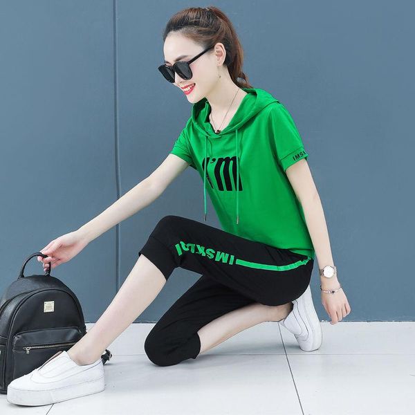 

women's tracksuits hooded tracksuit women two piece set summer clothes short sleeve pullover and pants suit casual sets fashion outfits, Gray