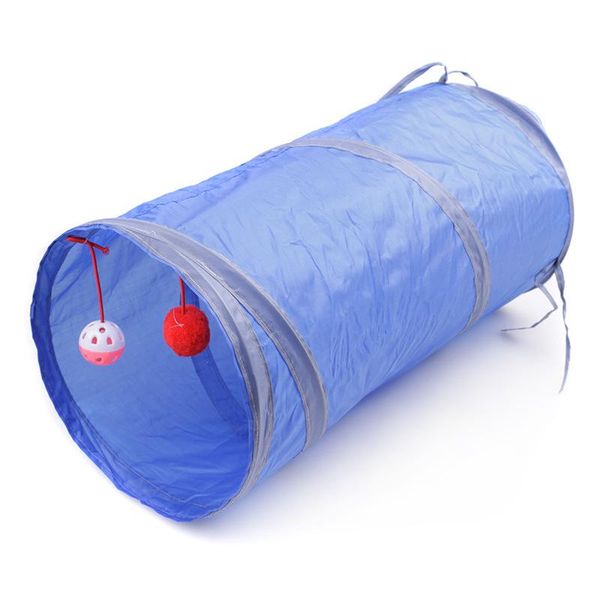 

cat toys tunnel up collapsible interactive toy with bell and ball