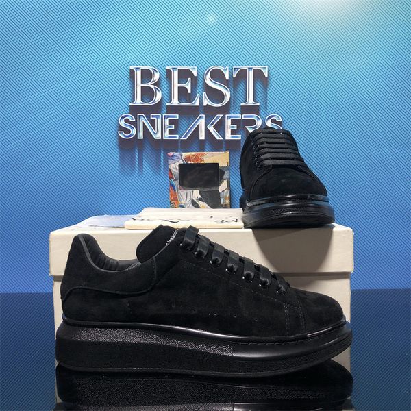 

designers shoes luxury brand genuine leather fashion high platform men women sneakers male female white vulcanize casual skateboard des chau, Black
