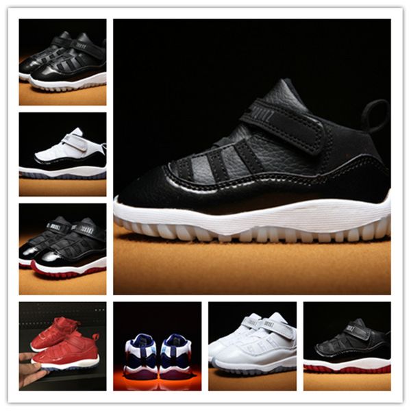 

with box kids 11s basketball shoes 11 high da9c for boys athletic girls sneakers child sports warm boots children teenage retroes chaussures, Black