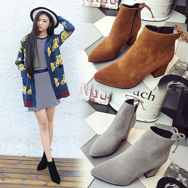 

boots sharp woman skin with women's short england leisure, Black