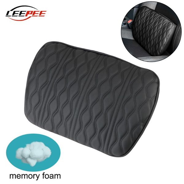 

seat cushions leepee comfortable car pillows for neck lumbar protector cushion headrest pad pu leather memory foam auto accessories universa