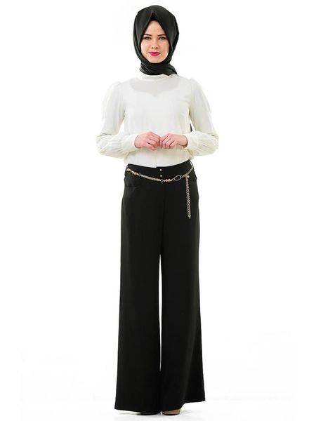 

women's pants & capris pantalon, Black;white