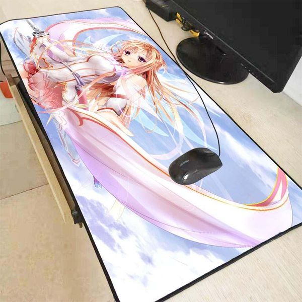 

mouse pads & wrist rests xgz sword art online sao anime pad gamer large rubber durable lock edge gaming xxl lapdesk mat keyboard