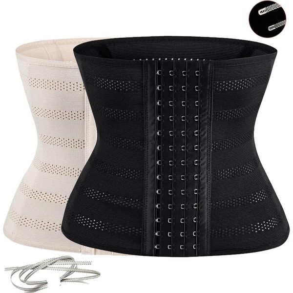 

waist support women trainer slimming belt body shaper cinchers modeling colombianas girdles underwear corset, Black;gray