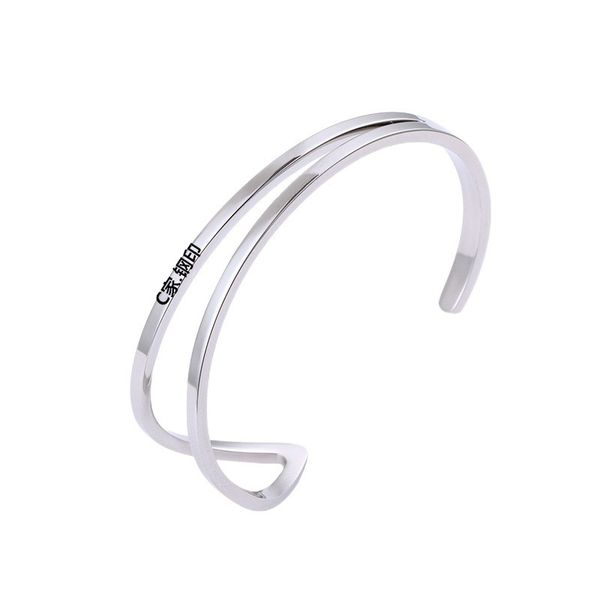 

r style jewelry cases titanium steel bracelets with red okou love bracelet tree men and women bracelets, Black