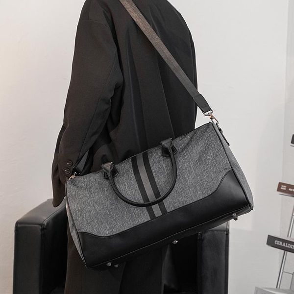 

duffel bags men's travel bag shoulder hand tote for men large capacity gym luggage duffle leather handbags weekend totes sac
