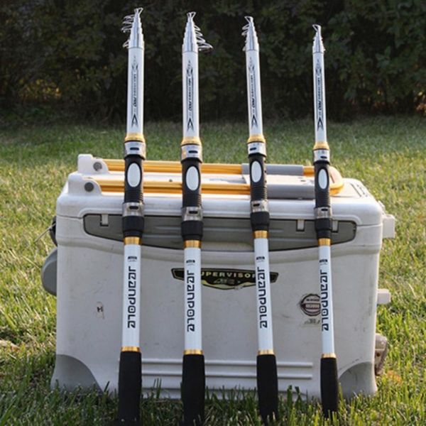 

2.1m -3.6m carp fishing rod feeder portable spinning pole hard frp carbon fiber balight 1.1mm black/white boat rods