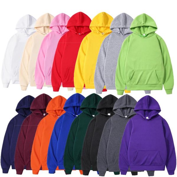 

fifteen colors quality brand men hoodie autumn hip hop streetwear pullover sweatshirts hoodies mens solid color male men's &, Black