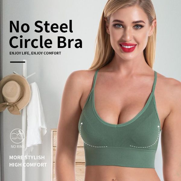 

bras bra bralette women underwear large size push up brassiere seamless female sports fitness sportswear solid vest, Red;black
