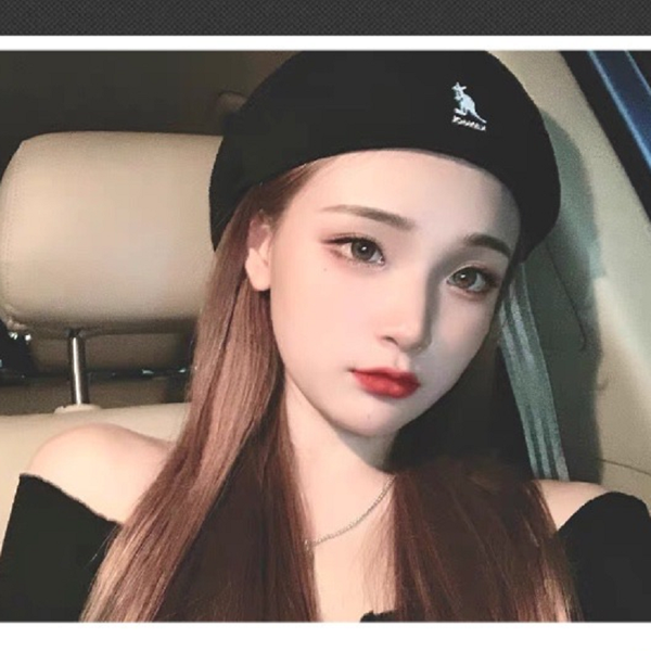 

men women caps beret girl beret french artist imitation wool beanie hat cap vintage plain elegant male female kangl capsg, Blue;gray