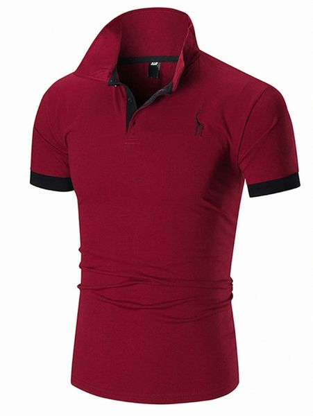 

men embroidered polo shirt 25my#, White;black