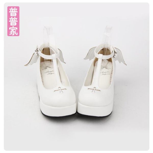 

dress shoes princess sweet lolita autumn and spring halloween muffin angel cross women pu8461, Black