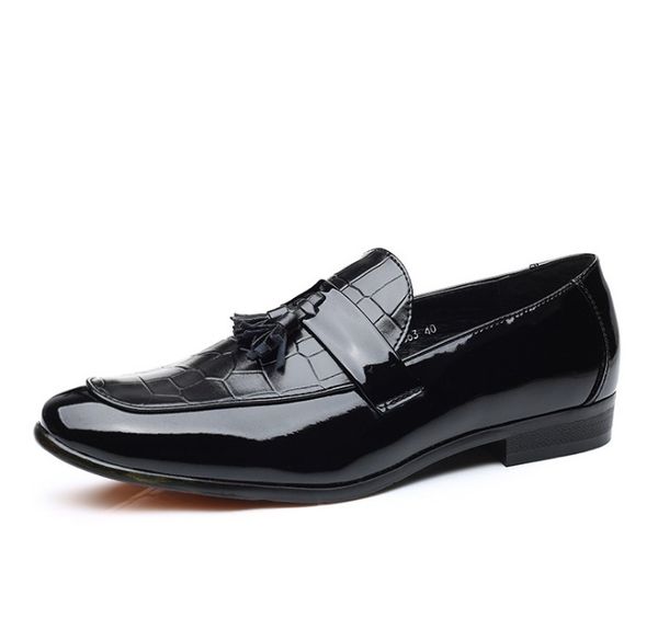 

luxury men oxford designer dress shoes leather hand-polished pointed toe lace up wedding office formal shoe, Black