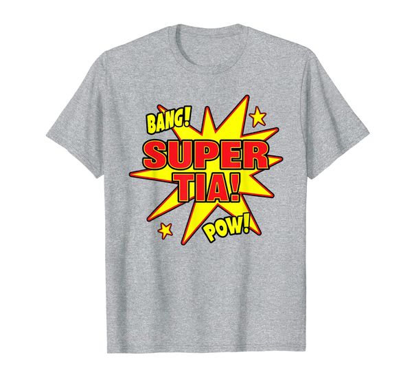 

super tia t-shirt super power spanish mexican aunt gift tee, White;black