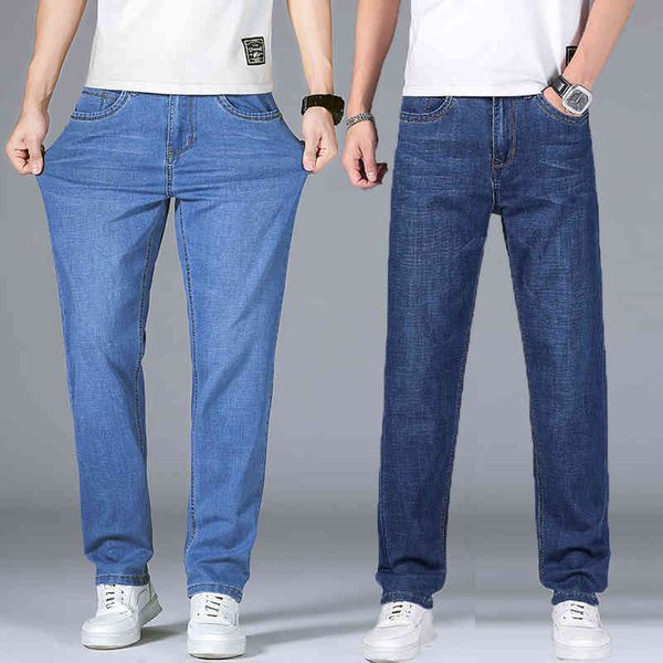 

men's jeans pants baggy male jeans, casual with light blue qnfa