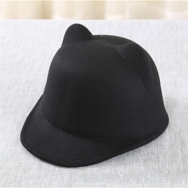 

stingy brim hats vintage woolen hat, Blue;gray