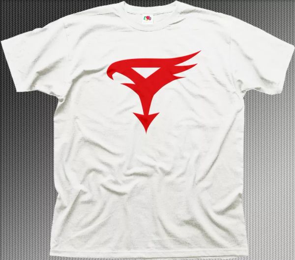 

BATTLE OF THE PLANETS G-FORCE LOGO RETRO 80s white t-shirt 01519, White;black