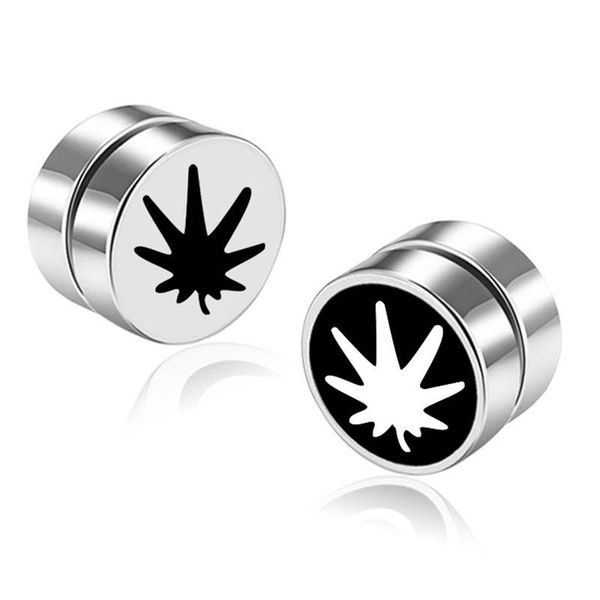 

woman earrings silver plant black korean stud earring 2021 clip on jewelry for women punk, Golden;silver