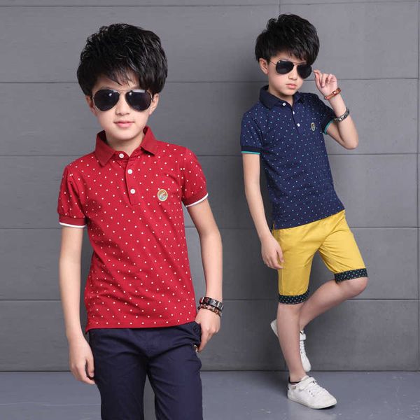 

2021 summer boys clothing sets kids t-shirts+shorts outfit children clothing fashion boys clothes sport suit 4 6 8 10 12 years x0802, White