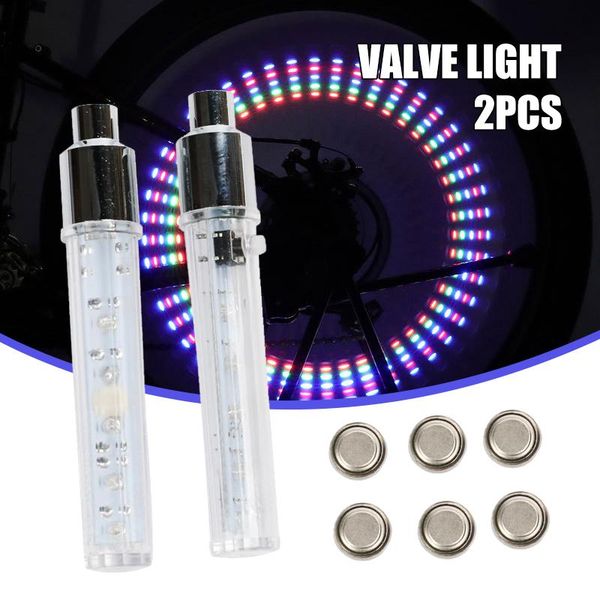 

bike lights 2pcs led wheel night cycling equipment 5 bulbs with 7 modes waterproof bicycle valves light n66