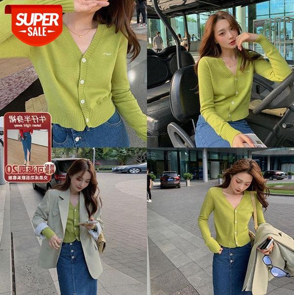 

retro and gentle baida western style v-neck red short knit cardigan coat jacket women #ex65, White