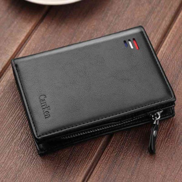 

vintage men leather wallet short slim male purses money clip credit card dollar cow mens purse, Red;black