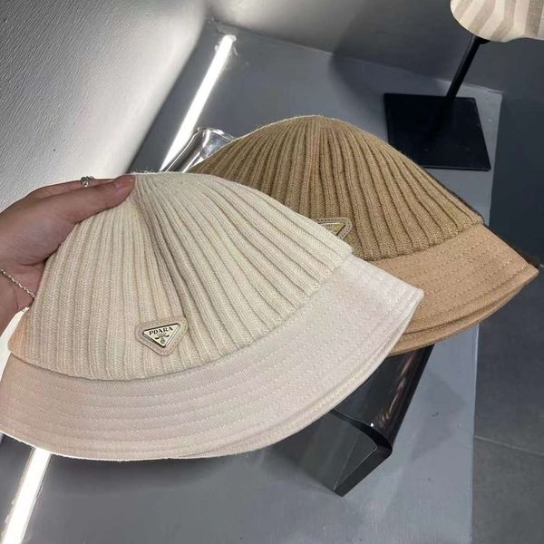 

hat warm knitting fisherman in autumn and winter children's fashion triangular letter simple big brim small basin, Blue;gray