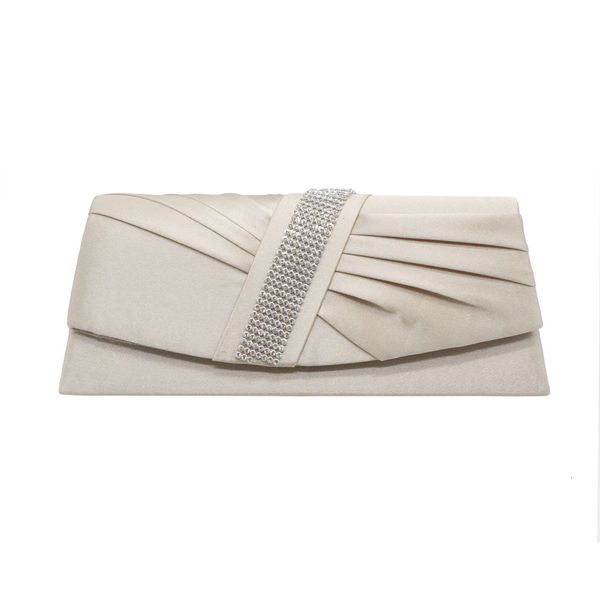 

evening bag bridal fashion pleated diamond dinner hand 057