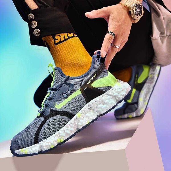 

summer men's sho mh surface versatile breathable sneakers round head 2021 pop daddy fashion this year