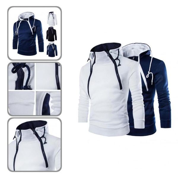 

men's sweaters spring hoodie long sleeve quick dry drawstring slim all match winter for outdoor, White;black